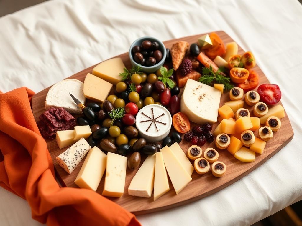 A mixed grazing board prepared by the Delisa kitchen